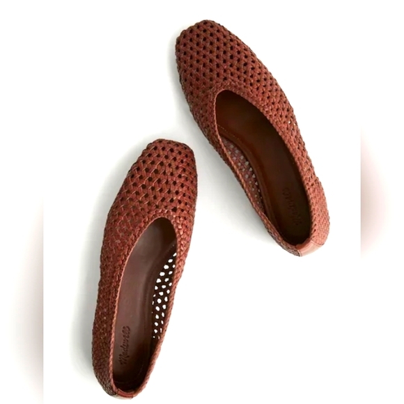Madewell Shoes - 🍁 Madewell Mylie Woven Leather Ballet Flat Size 9